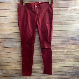 J. Brand For Intermix Red Coated Leggings